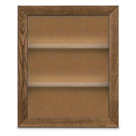 United Visual Products Outdoor Enclosed Combo Board, 42"x32", Bronze Frame/Black & Dark Spruce UVCB4232ODBZ-BLACK-DRKSPR